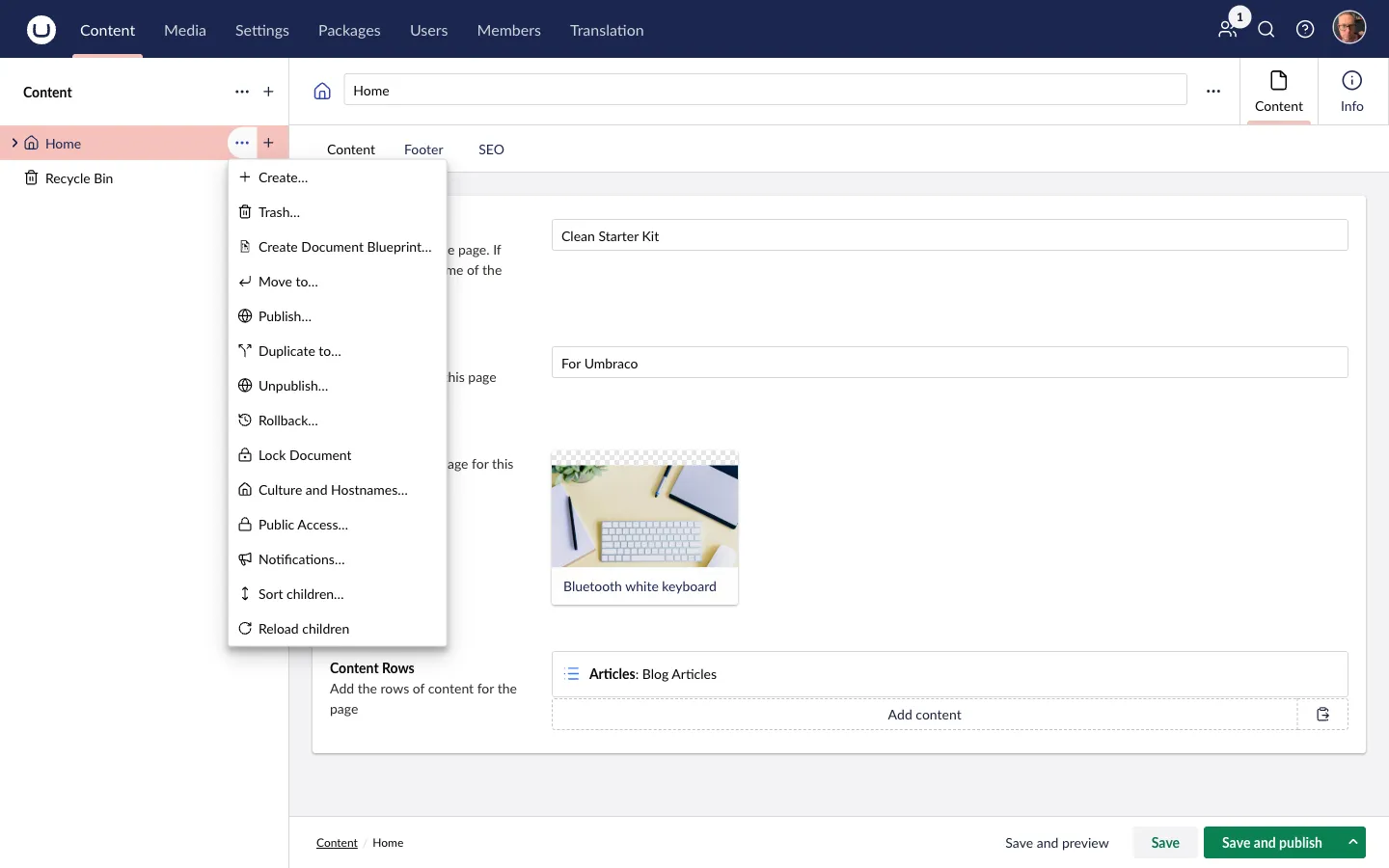Lock entity action in the tree context menu